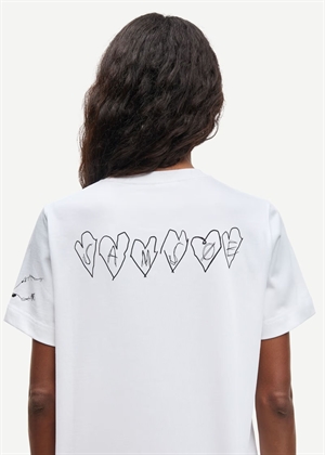 Sacamino ss tee White Scribbles Samsøe